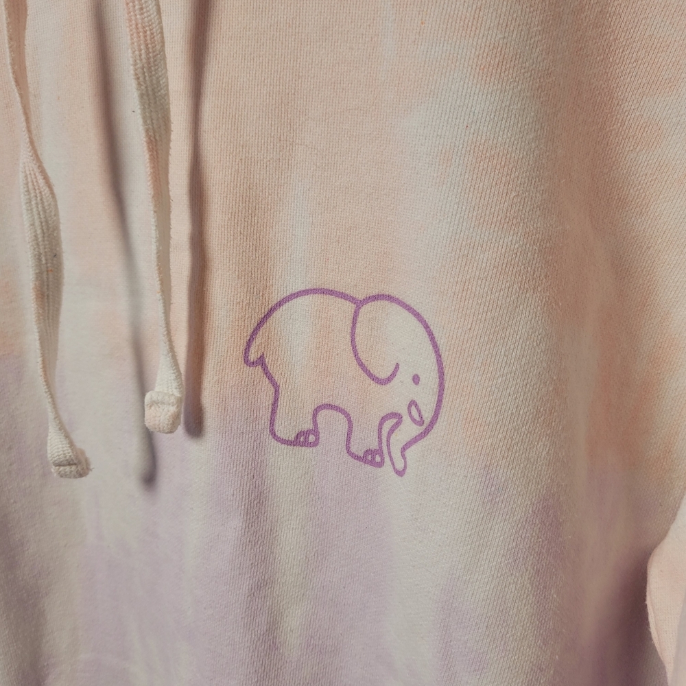 Ivory Ella Sweatshirt Hoodie Womens Size Medium Pink Tie Dye Colorful - Picture 5 of 9